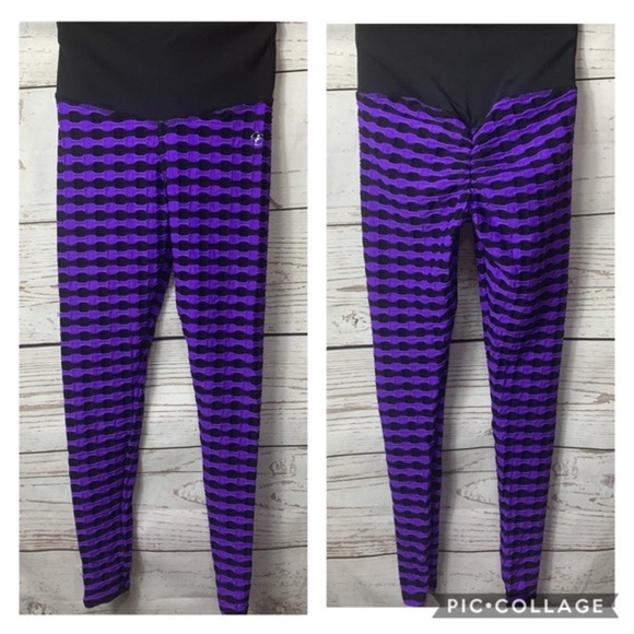 Stylish Purple and Black Women's Pants - Picture 7 of 8